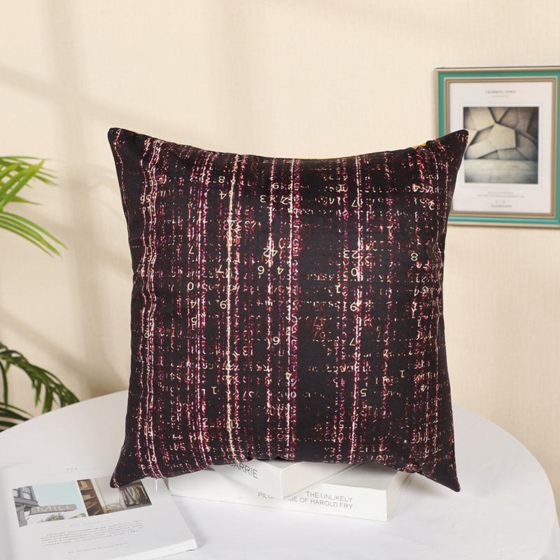 Nordic Sofa Pillow Case Peach Skin Short Plush Geometric Simple Cartoon Pillow Case Bay Window Cushion Soft