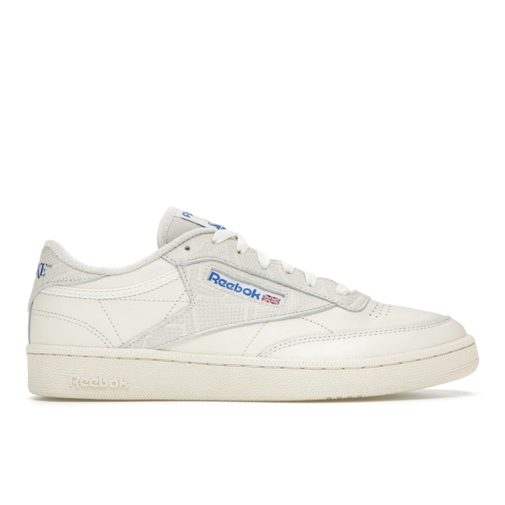 

Кроссовки унисекс Awake NY x Reebok Club C 85 Белая змеиная кожа Кремовый Песочный Меловой H03328 34.5