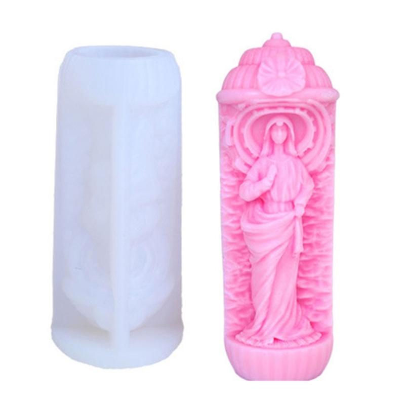 Religion Shape Candle Molds Casting Molds Silicone Mould Ornament Plasters Molds 3D Woman Epoxy Resin Molds