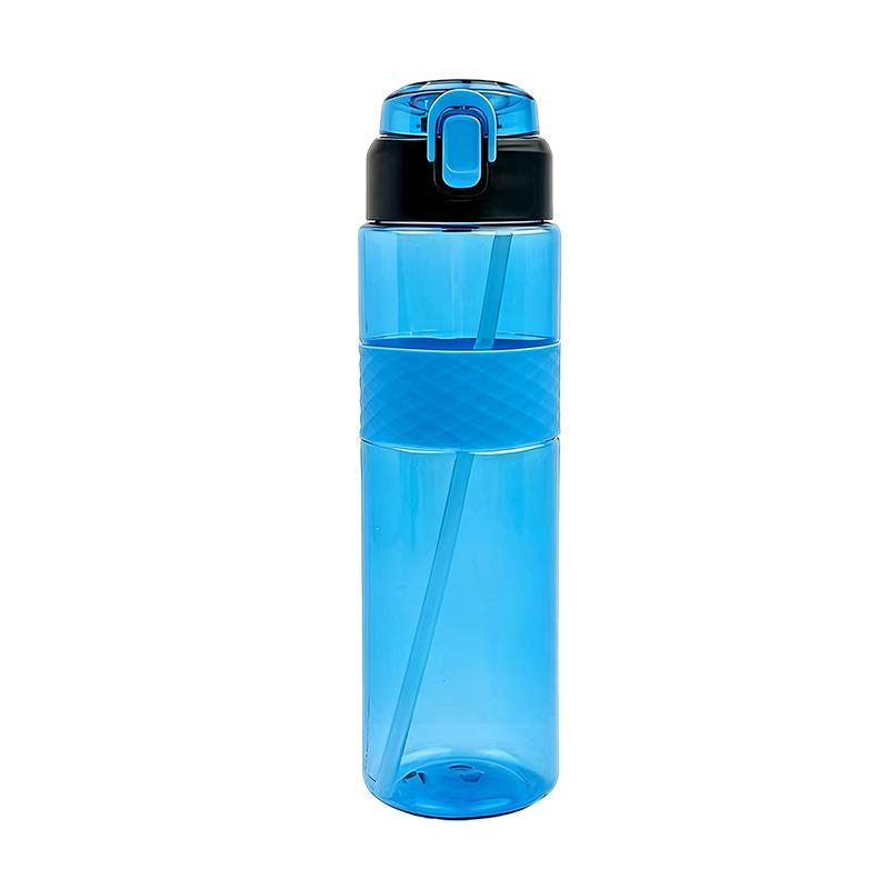 Water bottle fitness sports water cup large capacity outdoor portable handle drop-proof plastic cup high value leak-proof sports accompanying cup