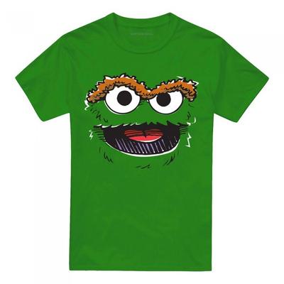 Sesame Street Unisex Adult Retro Oscar The Grouch Sketch T-Shirt