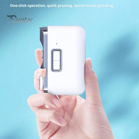 Electric Toenail Clipper with Square Design Dual Speed Function Electric Nail Trimmer Type-C Charging 2 In 1 Electric Polishing Automatic Nail
