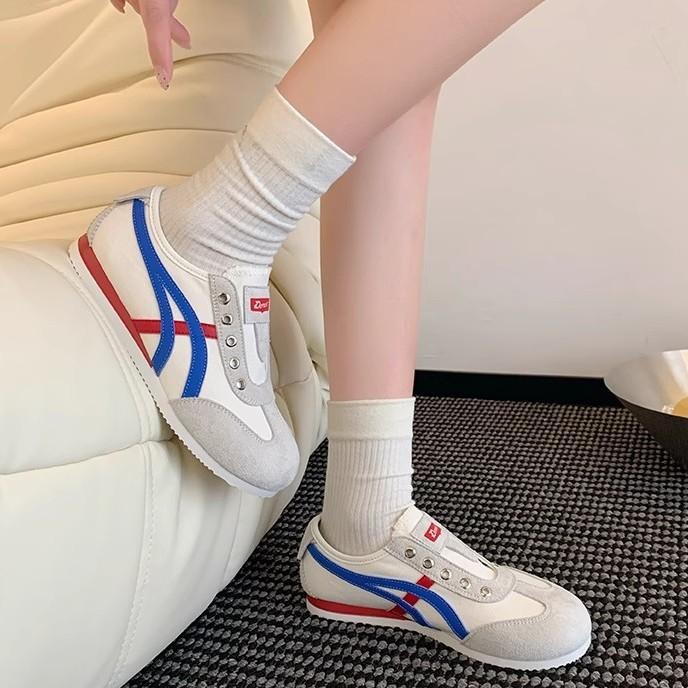 Deer Season One-pedal Flat-soled German Training Shoes Women's 2025 New Retro Versatile Comfortable Breathable Casual Forrest Gump Shoes