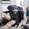 1PC Black Butler Print Flannel Blanket, High Quality All Seasons, Home Decor, Warmth and Comfort, Perfect for Christmas Gifts