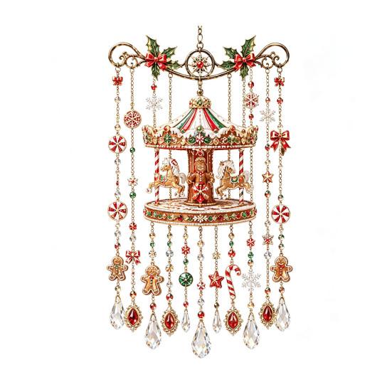 Entspannende Klang-Windspiele für Zuhause, Weihnachts-Glockenspiel, Acryl-Sonnenfänger für Außenbereich, Garten, Terrasse, Elegante Dekorationen, Festdekoration, Hängend im Hof