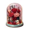 Eternal Flower Carnation Glass Cover Finished Ornament Mother's Day Gift for Mother and Elders