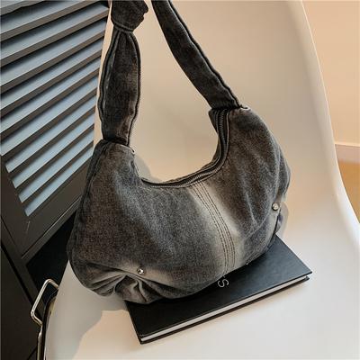 Leisure Versatile Denim Handbags for Women  New Fashion Commuter Crossbody Bags  Retro Single Shoulder Underarm Bag