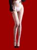 Fashion Printing Women Pantyhose Four Side Hollow Out Shiny Glossy Tights Woman Crotchless Pantyhose Thin Slip Stocking