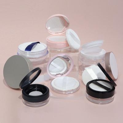 1 Adet Taşınabilir Plastik Pudra Kutusu Boş Toz Pudra Kabı Elekli Aynalı Kozmetik Elek Kavanozu Seyahat Makyaj Aksesuarları