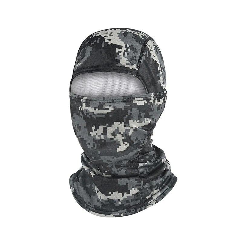 Balaclava tactică de camuflaj Protecție UV Rezistenta pentru ciclism Mască de față Uscare rapidă Ciclism în aer liber Pescuit Drumeții Esarfe