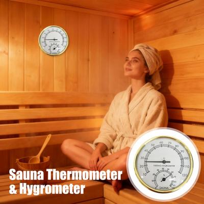 1/2 szt. Termometr do sauny Higrometr 2 w 1 Do sauny wewnętrznej Pokój sauny Temperatura Fahrenheita Wilgotność Monitor Wskaźnik Akcesoria do sauny