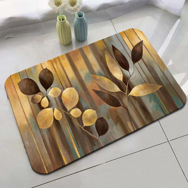 Retro Rural Style Floor Mat Entrance Mat Bathroom Door Mat Absorbent Carpet Living Room Coffee Table Mat