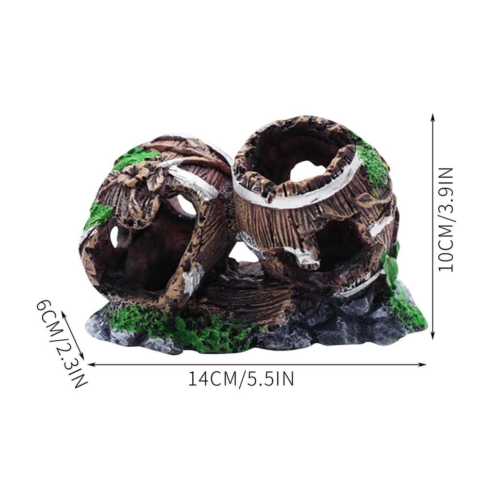 Aquarium Ornament Künstliche Pflanzen Gras Algen Piratenwrack Schiff Felslandschaft Leuchtstein Aquarium Landschaft Dekor Zubehör