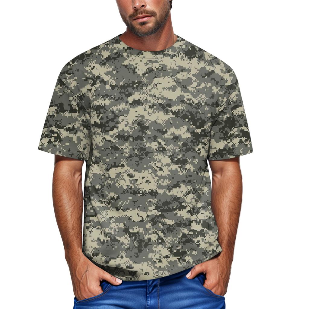 Herrenmode Bedrucktes Rundhals-Kurzarm-T-Shirt