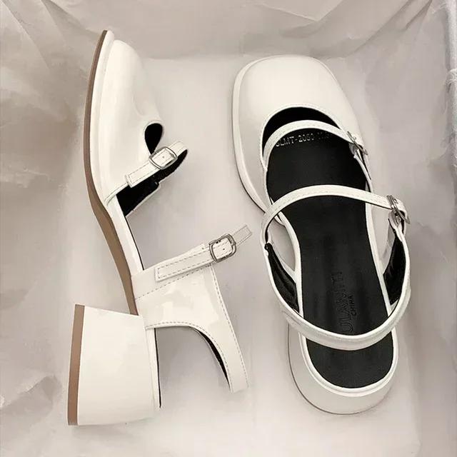 Fashion 2025 Ladies On Offer  Wedge Heel Elegant Black White and Ankle Rubber Female Shoes for Janes Boots Shoe Ankle