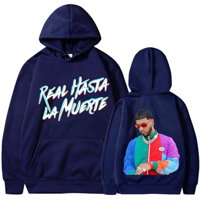 Nová hip-hop Unisex a dámská ležérní teplá sportovní mikina s kapucí Real Hasta La Muerte ležérní sportovní oblečení Unisex a dámské anime pulovry