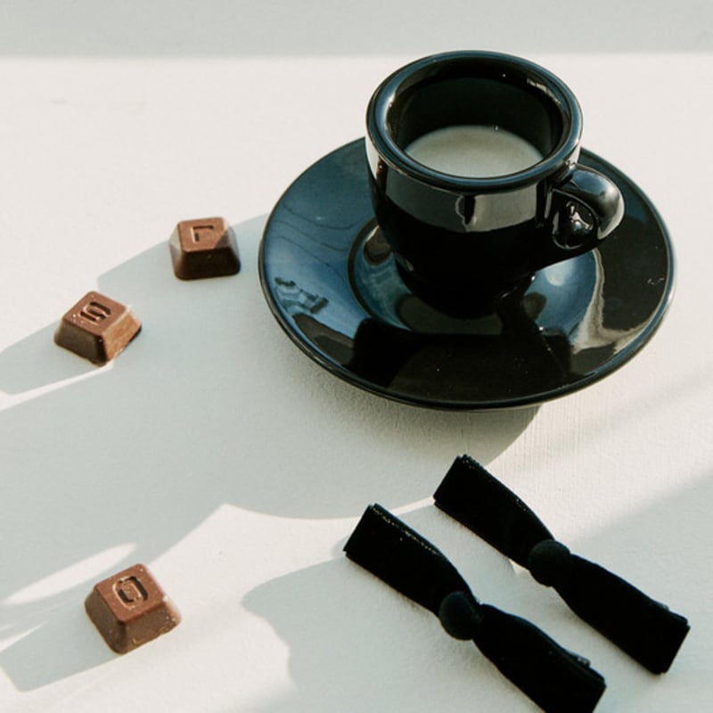 

ROAJU 2SET Anna ribbon pin BLACK