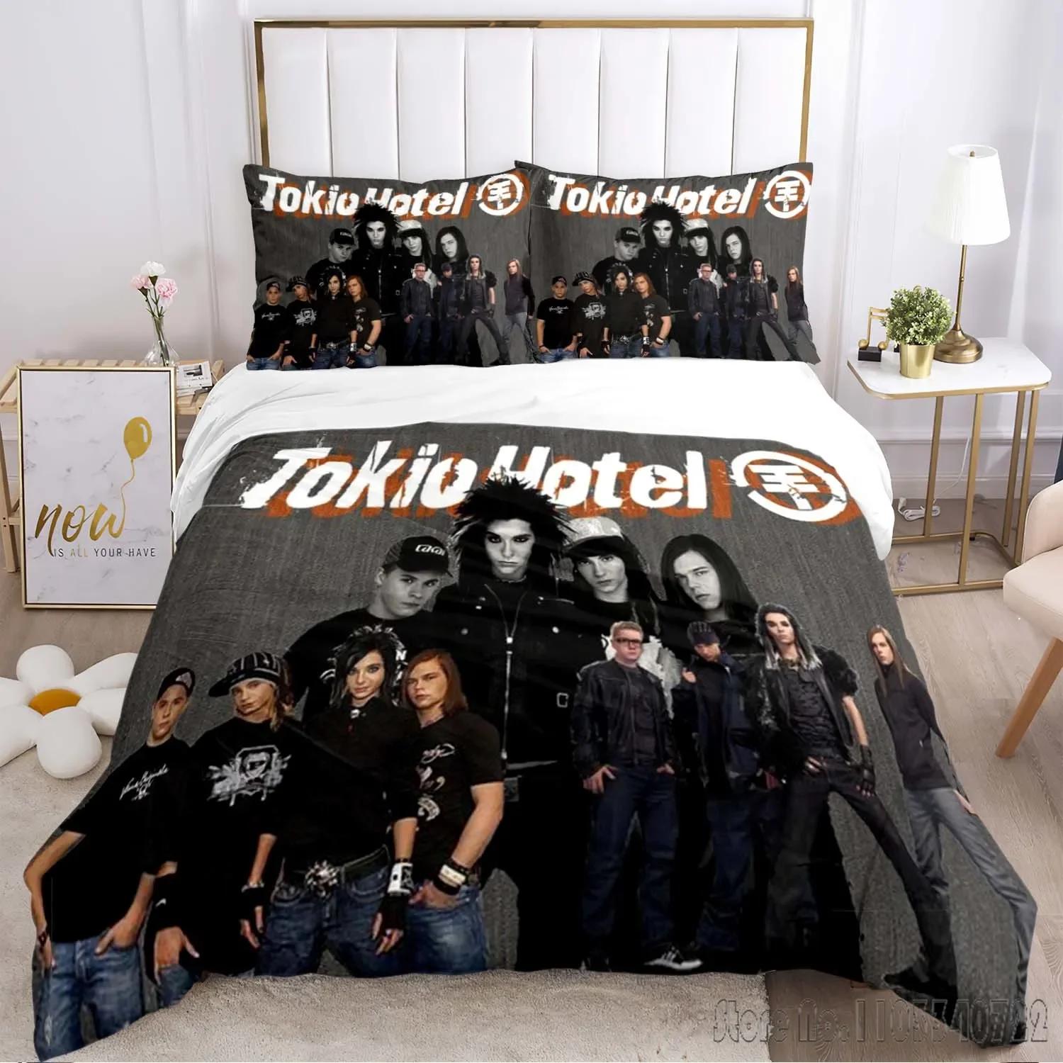 

Комплект постільної білизни Tokio Hotel Односпальний Двоспальний Набір підодіяльників HD Чохол для ковдри для дитячих комплектів постільної білизни Постільна білизна Декор спальні AU Single 140x210