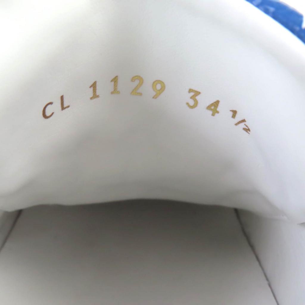 Great LOUIS VUITTON Sneakers LV Escal Monogram Blue Leather Women 34.5 CL1129 Used