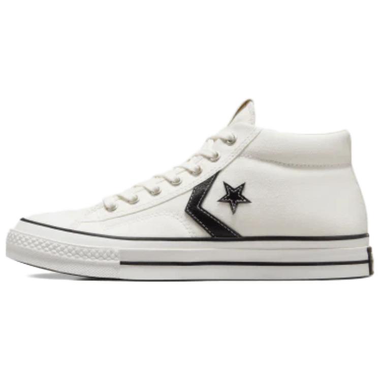 Converse Star Player 76 Versatile Comfortable Simple Warm Non-Slip Mid-Top Skate Shoes Unisex Sneakers White A07195C