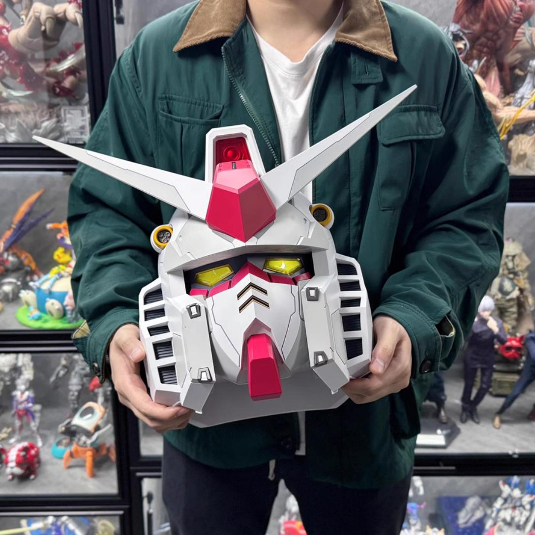 Том 1 Шлем Rx-78-02 Киберпанк 1:1 Шлем-маска Мех Робот со световым сенсорным управлением Модный Косплей Костюм Детская Хэллоуинская Игрушка Подарок