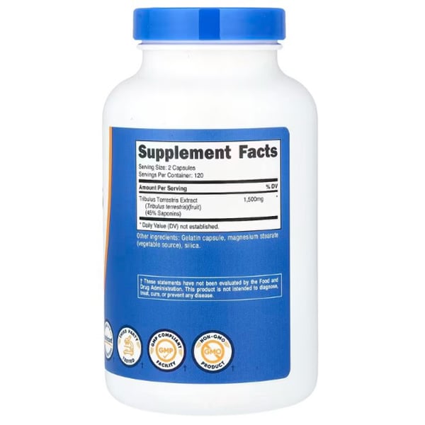 Экстракт Трибулус Террестрис, Tribulus Terrestris 1500, Nutricost (08647002)