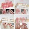 Press On Nail Stickers 1 Sheet Long Lasting Floral Pattern Self Adhesive Fake Nails for Gift Giving