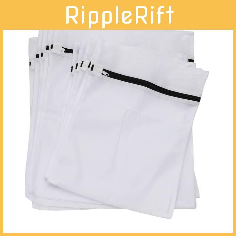 Laundry Mesh Bag With Zipper For Clothing Bras Socks Durable Polyester Wash Organizer For Home