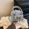 Fashionable Bow Decoration Small Bag for Women Hand Designer Luxury Brand PU Leather Shoulder Bag Lady Solid Color Crossbody Bag