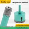 Diamond-Coated Hex Shank Tile & Stone Drill Bit for Ceramic, Marble, and Granite