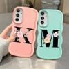 Flower Letters Case for Samsung Galaxy A14 A52 A11 A16 A21s A12 A13 A15 Soft Phone Cover A06 A33 A04 A23 A22 A03 A05 A53