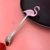 Creative Coffee Spoons Stainless Steel Flamingo Titanium-plated Paint Mixing Spoon Hanging Cup Mini Spoon