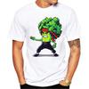 2019 Hot Tops New Fashion Printed Broccoli Men T Shirts Summer Short Sleeve Tshirt Men White TShirts Funny Design