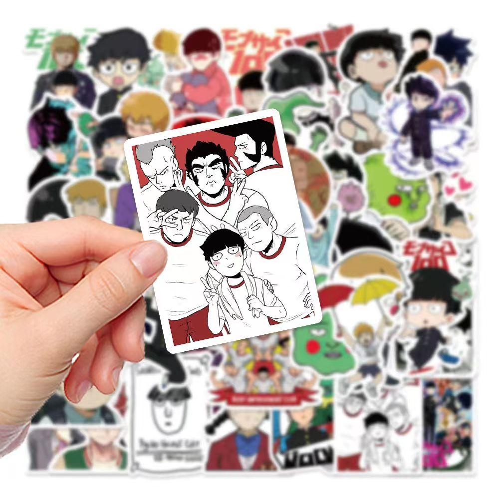 Mob Psycho 100 Color Stickers, 52 Sheets (not Repeated), Waterproof and Sunscreen.