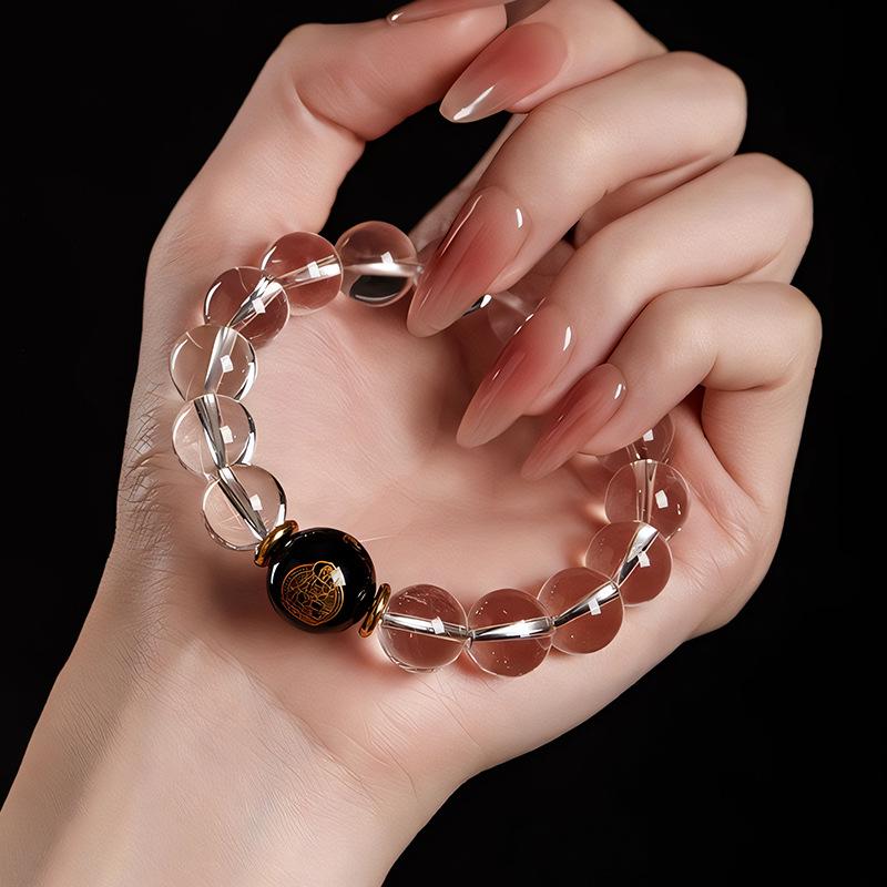 Zodiac Crystal Beaded Bracelet with Buddha Charm - Unisex Yearly Jewelry Accessory