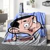 Custom Name Mr. Bean's Adventure Blanket for Couch & Bed, Plush Cozy Fuzzy Blanket Super Soft & Warm Blankets for Fall and Winter. 0908321