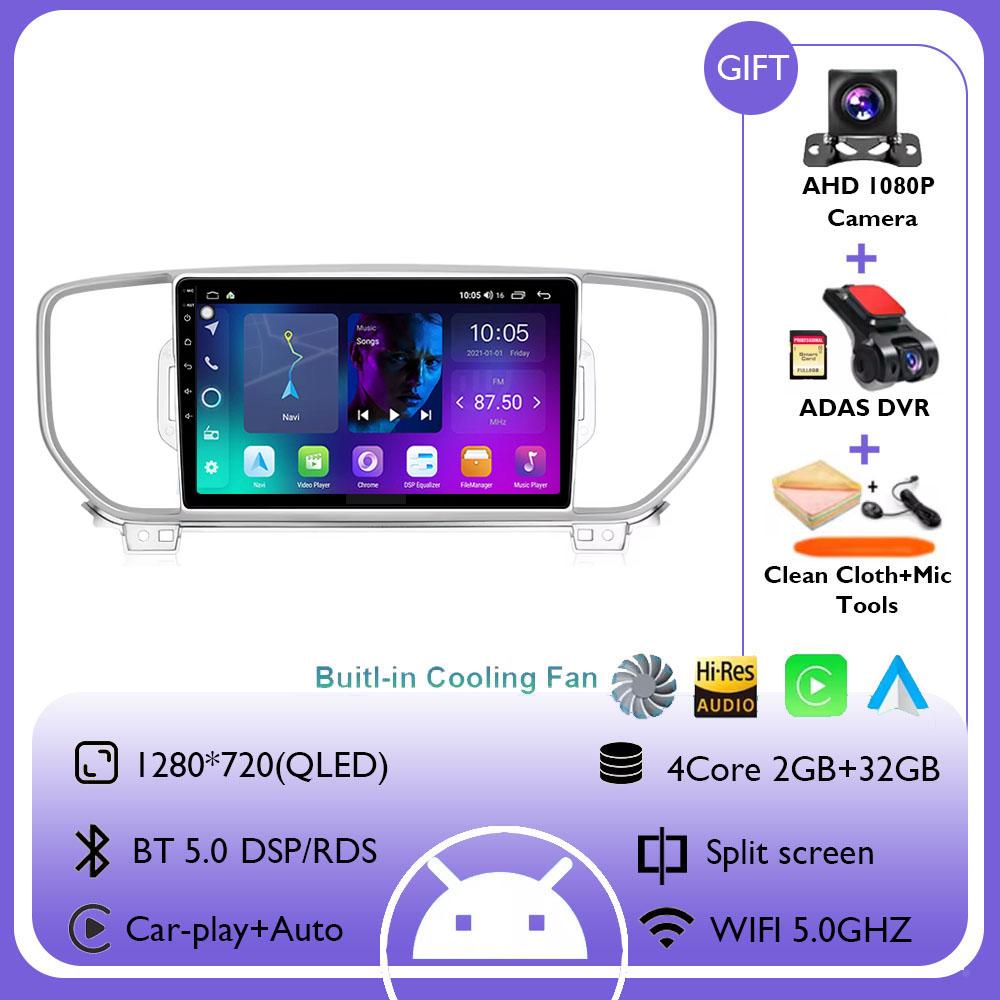 9" Android 14 Car Radio Carplay For Kia Sportage 4 QL 2016 2017 2018 2019 Navigation GPS Multimedia Player Stereo wifi+4G Auto