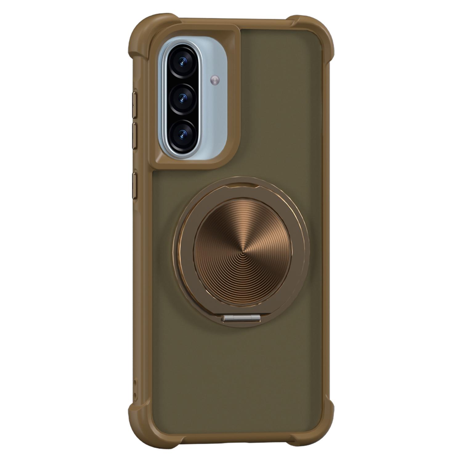 

For Samsung Galaxy A36 5G Magnetic Case CD Vein Kickstand TPU + PC Phone Cover B