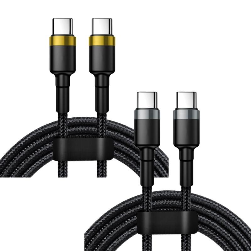 Fast 10A Charging Cable with Type C Interfaces for Efficient Data Sync and Power Delivery