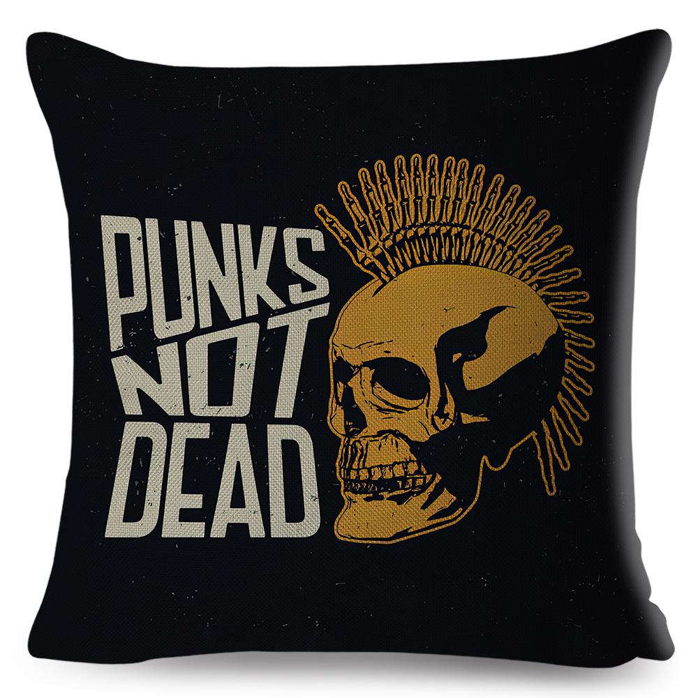 Retro Microphone Guitar Design Cushion Cover Double Sided Soft Polyester Home Decor Pillow Case