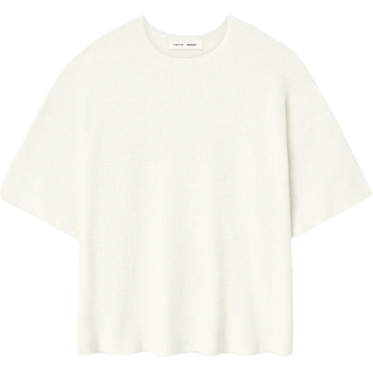 Fear of God Essentials Waffle Short Sleeve Sweater Cloud White Men Tops 192SP256154F XXL