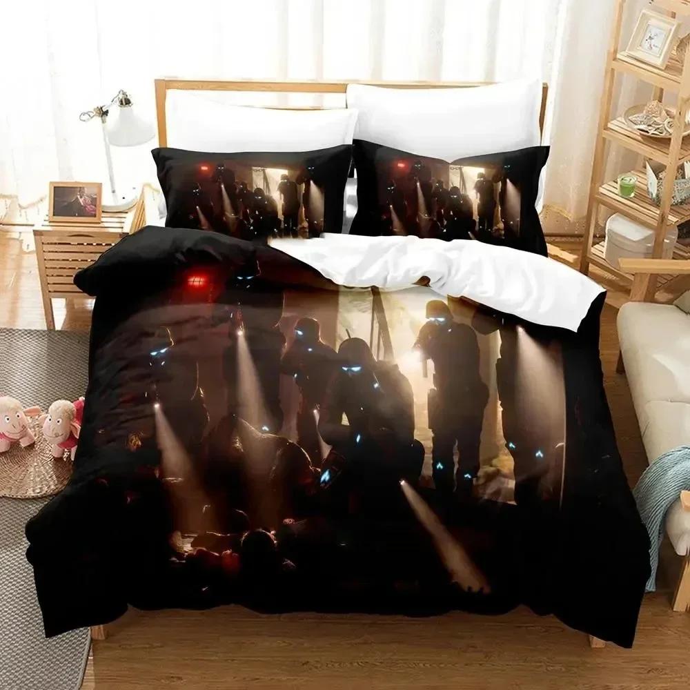 Luxury New 3D Print F.E.A.R. 2 Project Origin Bedding Set Duvet Cover Bed Set Quilt Cover Pillowcase King Queen Size Boys Adult