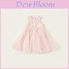 Girl Summer Princess Dress With Embroidered Flowers And Tulle Fashion