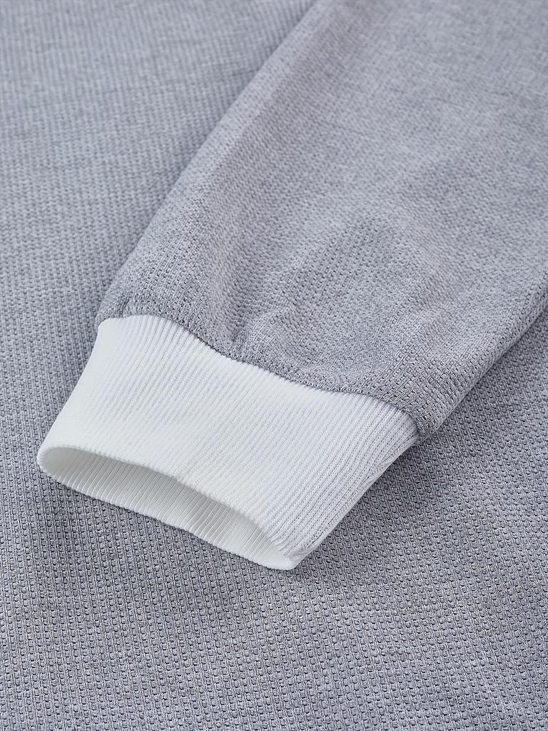 2025 Men's Color Block Waffle Knit Hooded Button-Up Hoodie – Autumn/Winter Casual Long Sleeve