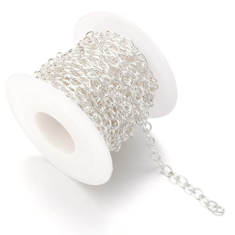 5-10 Yards/Roll High Quality Necklace Chain Bulk Cross Chains For Jewelry Making Findings DIY Necklace Bracelet Chain Materials