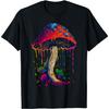Psychedelic Trippy Fungi Mushroom Graphic Print Men's Short Sleeve Crewneck T-Shirt