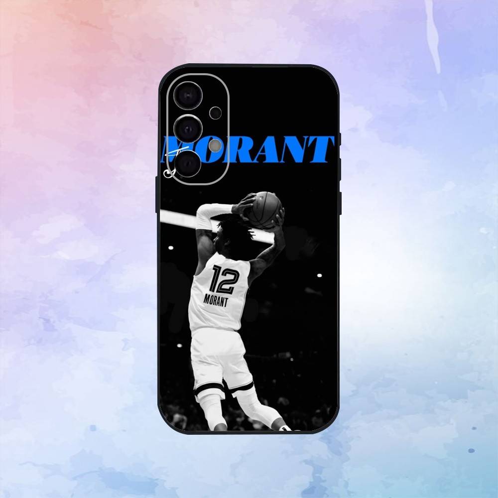 Basketball Ja Morant 12 Phone Case For Samsung S25,S24,S21,S22,S23,S30,Ultra,S20,Plus,Fe,Lite,Note,10,9,5G Black Cover
