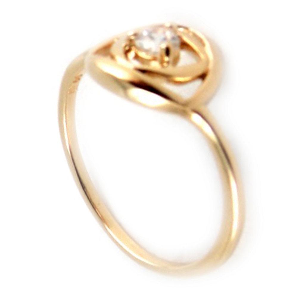 Gold Plated Ring 'Goddess' White Gold - 11 Mm