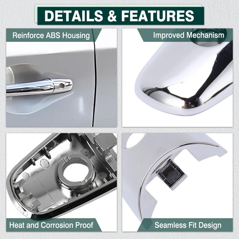 Chrome Exterior Outer Door Handle Cover With Hole for INFINITI QX60 QX70 QX80 EX35 FX35 FX50 QX50 QX56 80646-1BA0A Front Left