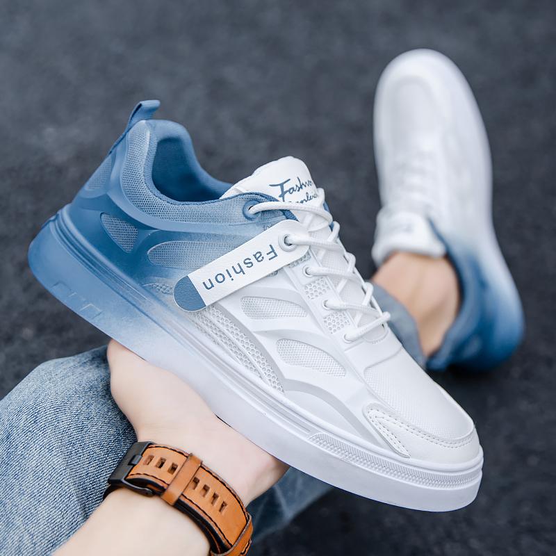 Summer breathable mesh casual board shoes light sports increase height gradient color small white tide shoes autumn